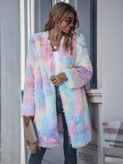 Women's Thermal Coat Plush Tie Dye Coats