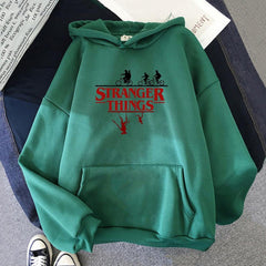 Winter Fashion Stranger Things Printed Casual Streetwear Long Sleeve  Oversized Hoodies