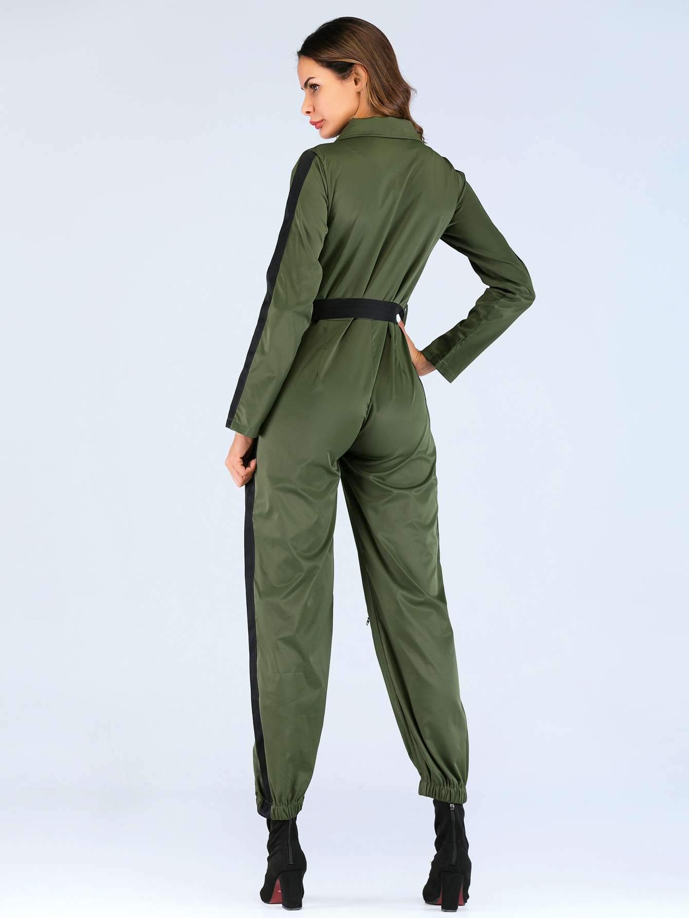 Fashion Lapel Women Jumpsuits