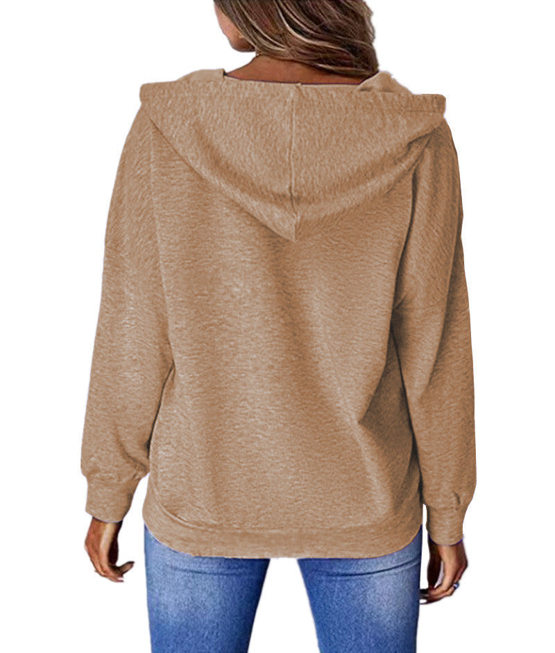 Butterfly Printed Pocket Hooded Loose Sweatshirts Hoodies