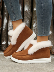 Plus Size Split Joint Furry Boots Warm Shoes (3 colors)