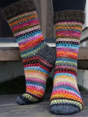 Red Knitted Underwear Socks
