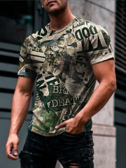 Round Neck Printed Casual T-shirt