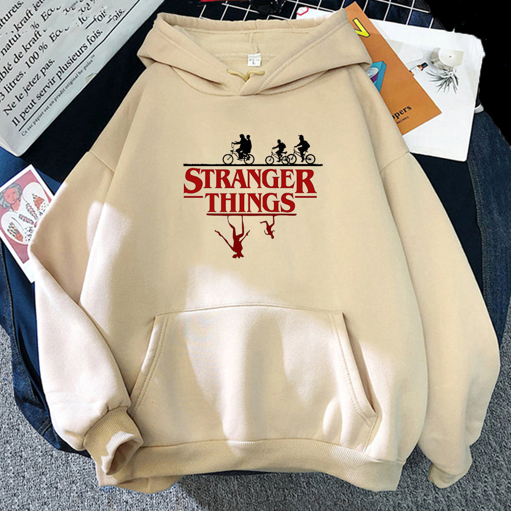 Winter Fashion Stranger Things Printed Casual Streetwear Long Sleeve  Oversized Hoodies