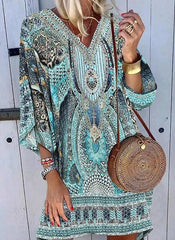 Shift Above Knee Casual Boho Vacation Tunic Dresses