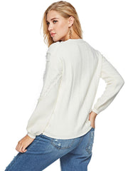 New Women Knit V neck Sweaters