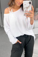 Dew Shoulder Long Sleeve T Shirts