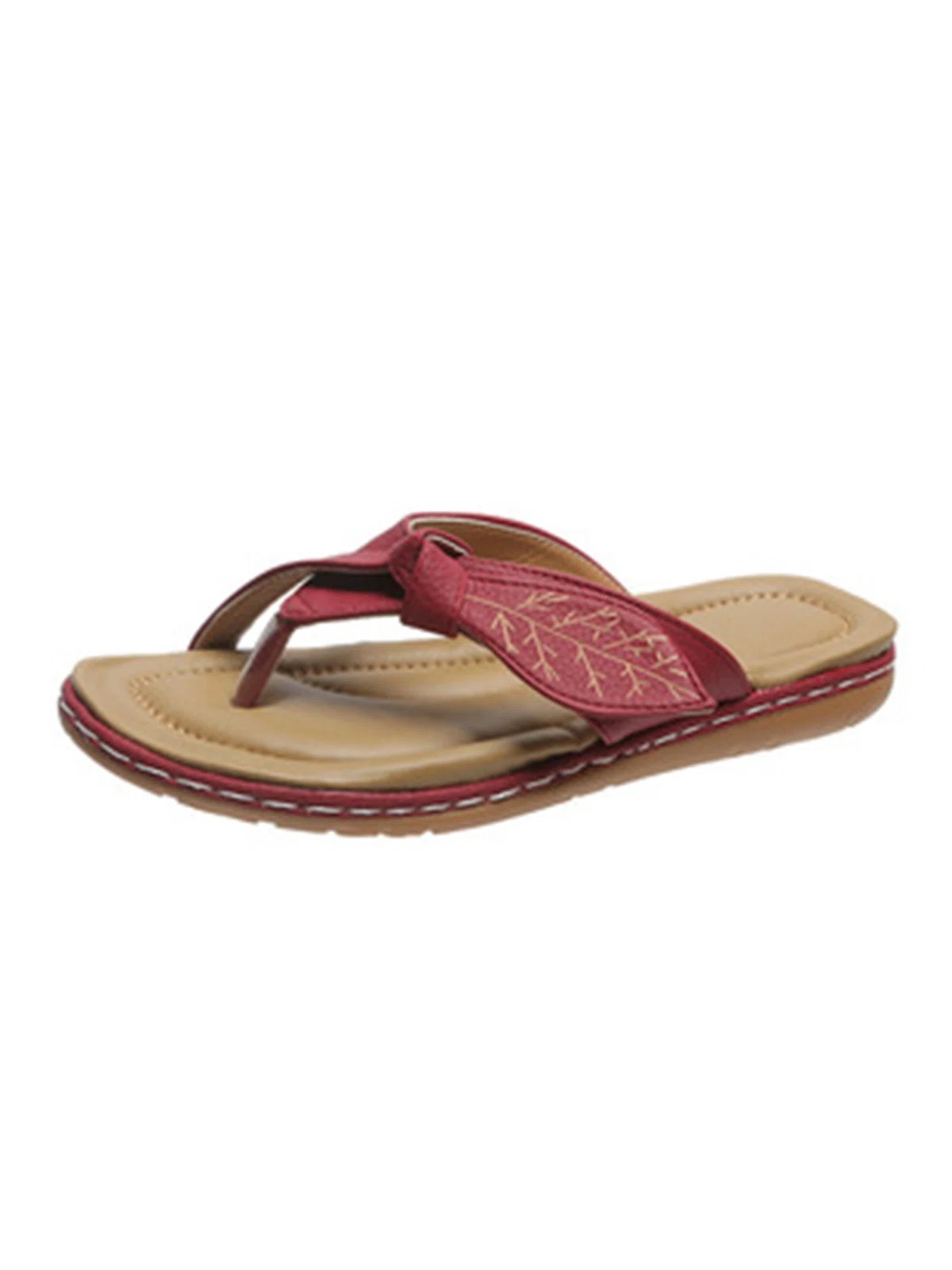 Women Beach Leaf Flip-Flops