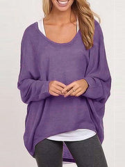 Women Blouse Casual Loose Tops Shirts Sweater Pullovers