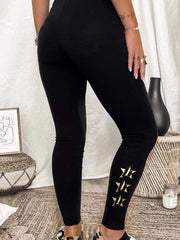 Regular Fit Basics Cotton Blends Star Pants