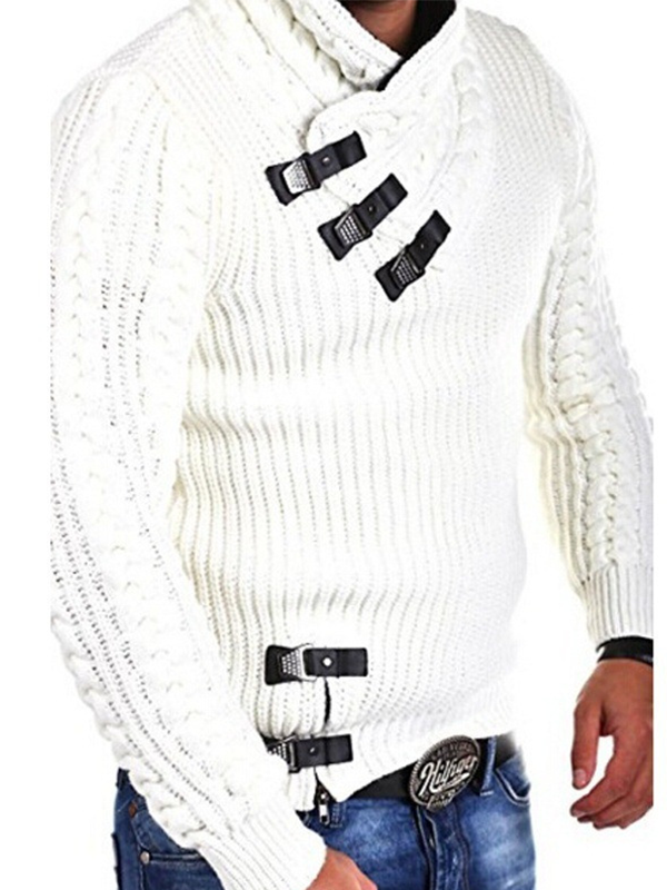 Men's Fashion Long Sleeve Buttoned Sweater