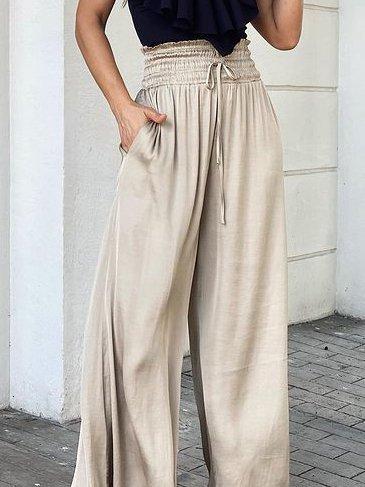 Champagne Shift Casual Plain Pants