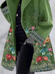 Printed Floral Casual Outerwear
