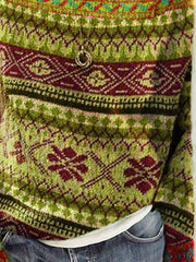 Casual Tribal Crew Neck Sweaters