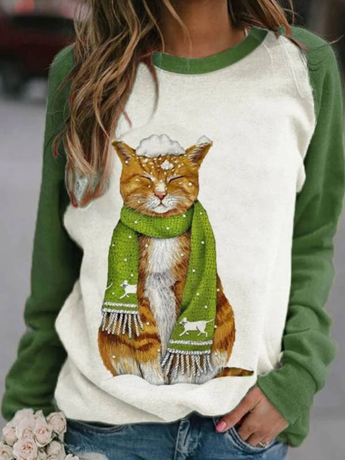 Crew Neck Casual Long Sleeve Sweatshirt