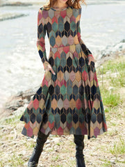 Casual Loosen Round Neck Dresses