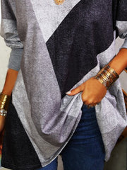 Casual Loosen V Neck Long Sleeve Shirts & Tops