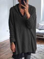 Casual Wool Blend V Neck Shift Sweater