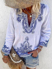 White V Neck Casual Shirts & Tops