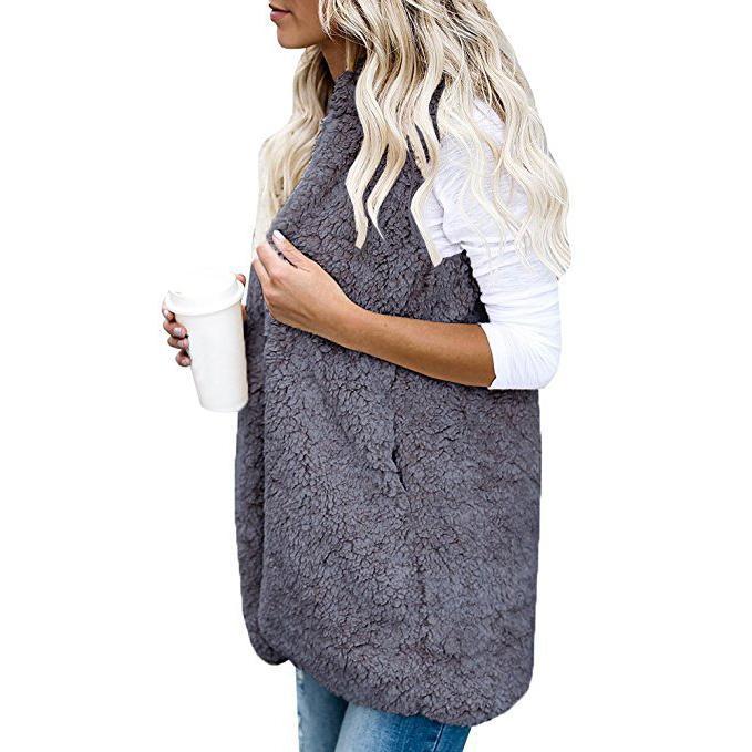 Winter Fashion Faux Fur Luxury Warm Women Vests