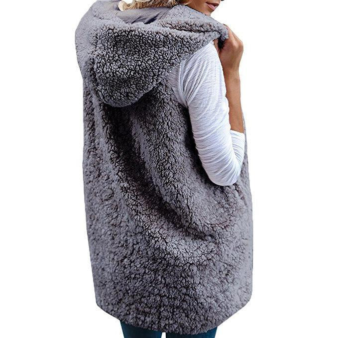 Winter Fashion Faux Fur Luxury Warm Women Vests