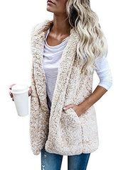 Winter Fashion Faux Fur Luxury Warm Women Vests