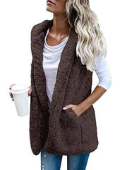 Winter Fashion Faux Fur Luxury Warm Women Vests