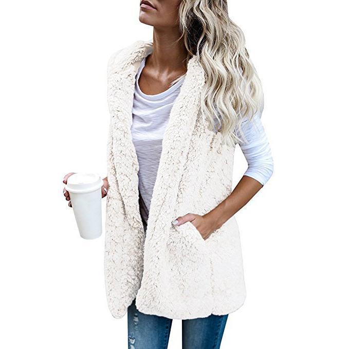 Winter Fashion Faux Fur Luxury Warm Women Vests