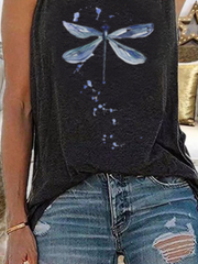 Plus size Sleeveless Crew Neck Shirts & Tops