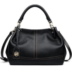 Black Quality Genuine Leather Luxury Shoulder Handbag For Woman