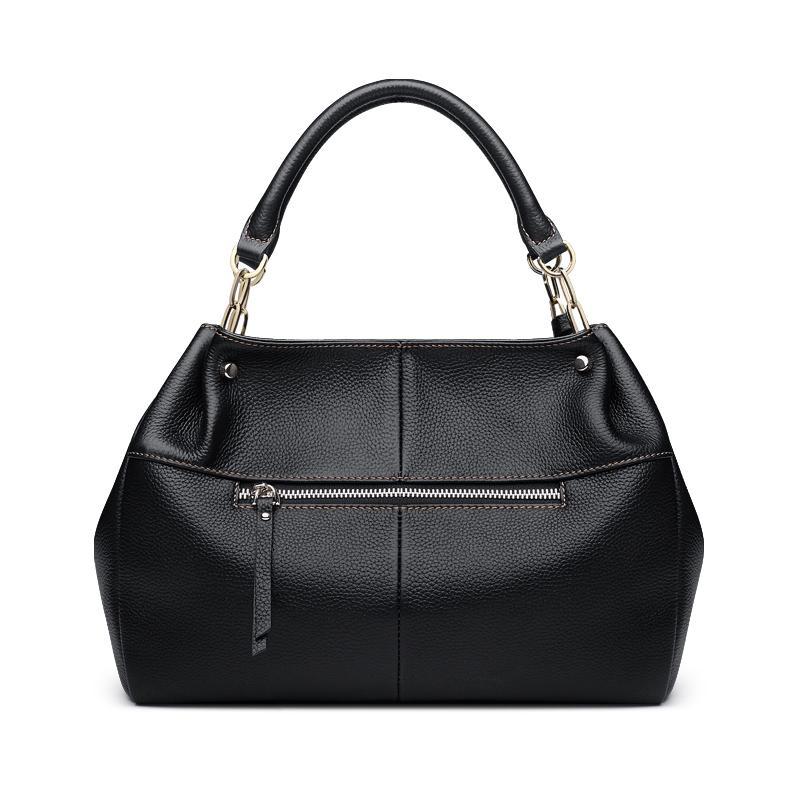 Black Quality Genuine Leather Luxury Shoulder Handbag For Woman