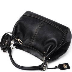 Black Quality Genuine Leather Luxury Shoulder Handbag For Woman