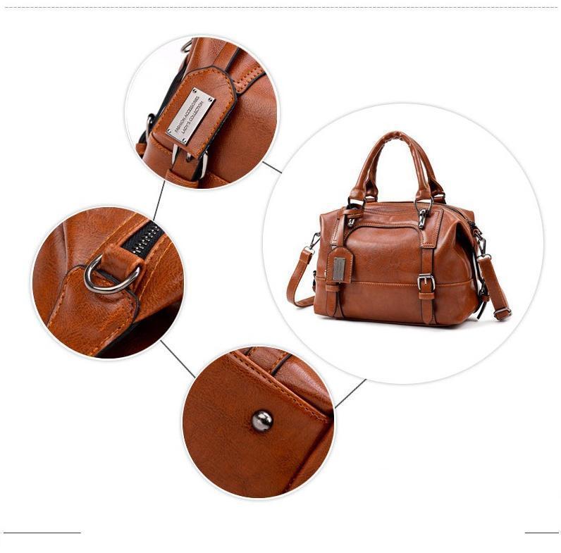 Vintage Soft Leather Woman Crossbody Bags