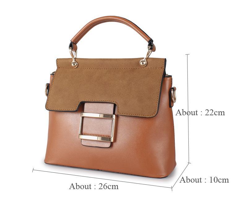 Buckle PU Leather Shoulder Woman Handbags