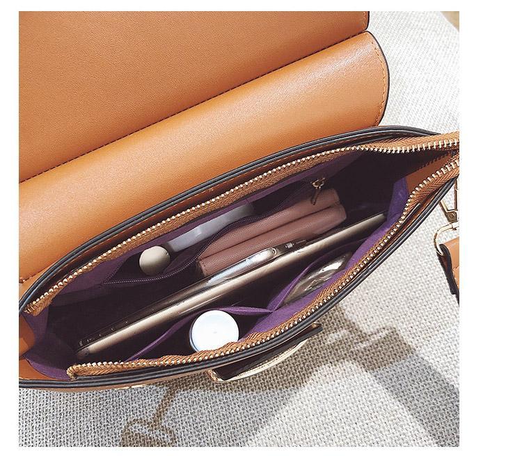 Buckle PU Leather Shoulder Woman Handbags