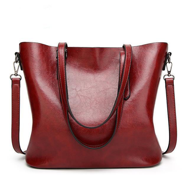 Oil Wax Leather Retro Vintage Style Crossbody Bag For Woman