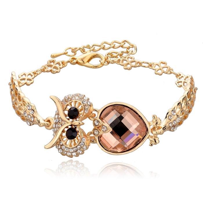 Cute Owl Crystal Bracelets & Bangles Vintage Design