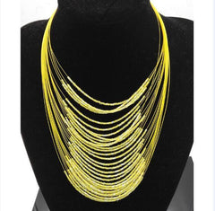 African Beads Multiplayer Statement Necklaces