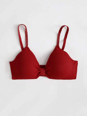 Ribbed Knot Detail Bra