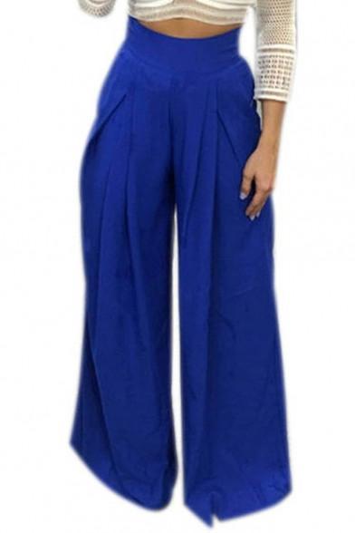 Wide Leg High Waist Casual Trousers Pants