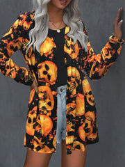 Women's Cardigans Printed Long Sleeve Casual Halloween Cardigan