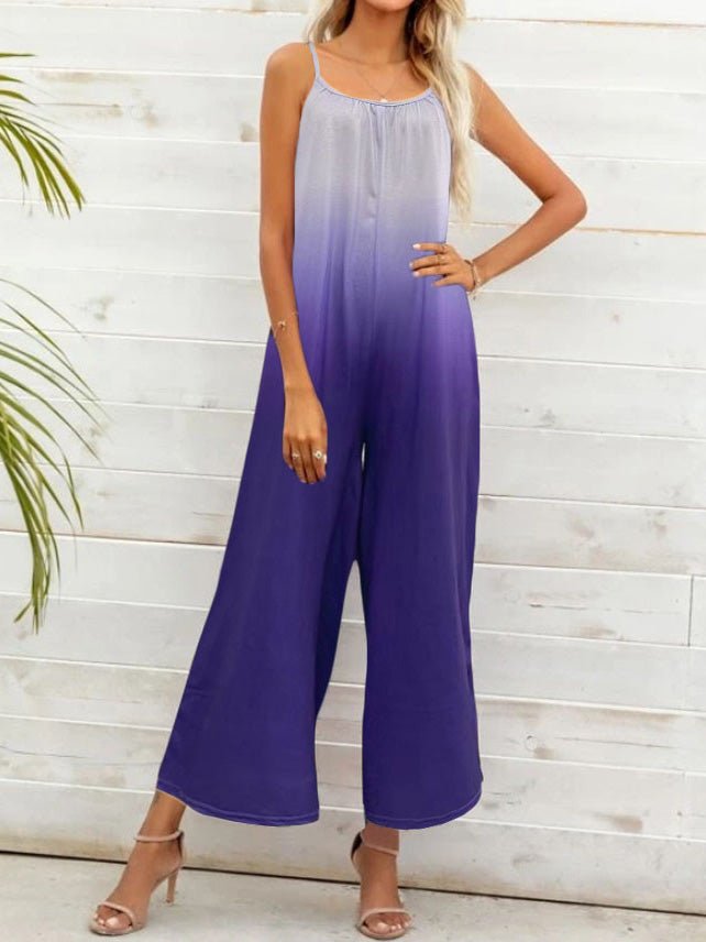 Women's Jumpsuits Casual Gradient Sling Sleeveless Jumpsuit