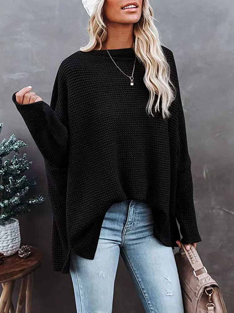 Women's Sweaters Casual Off Shoulder Knitting Pullover Long Sleeve Sweater